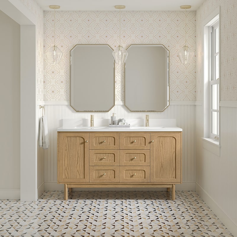 James Martin Vanities 545-V60D-1WZ Laurent 60" Free Standing Double