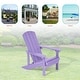 preview thumbnail 67 of 102, BONOSUKI Patio Adirondack Chair w/Cupholder,Weather Resistant-Set of 4