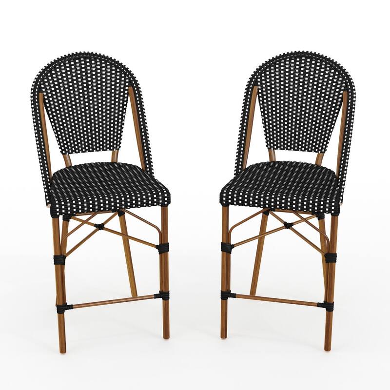 Martha Stewart 2PK All-Weather Stackable Patio Bistro Counter Stools - 18.5"W x 23.25"D x 42"H