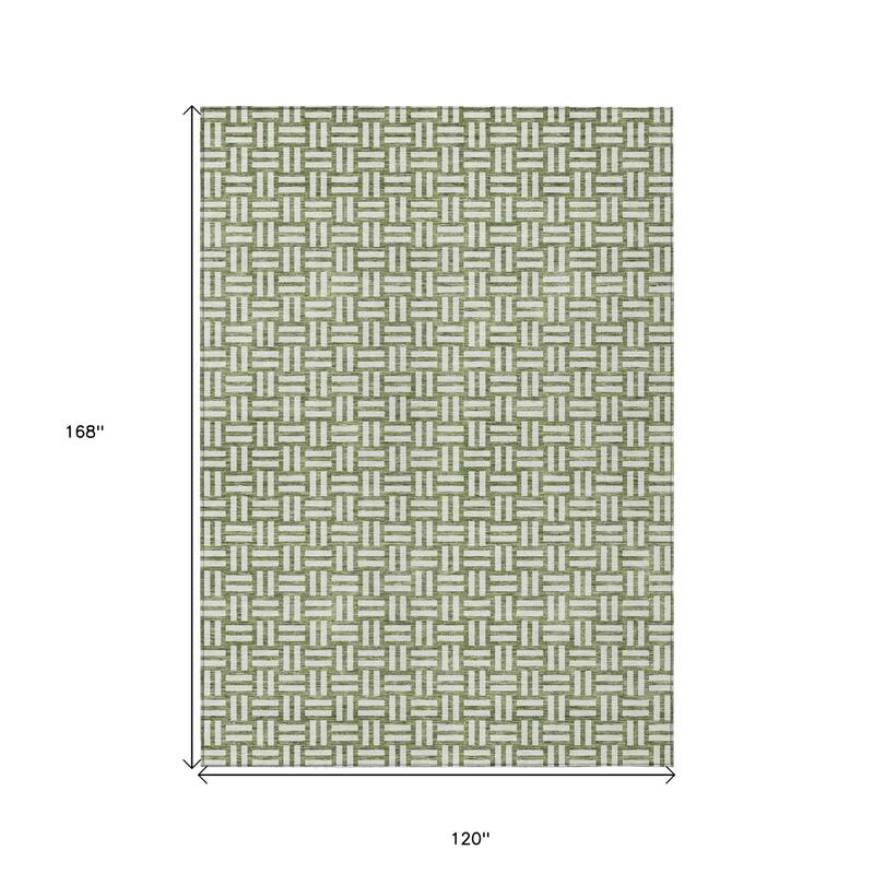 HomeRoots Geometric Transitional Rectangle Outdoor Rug