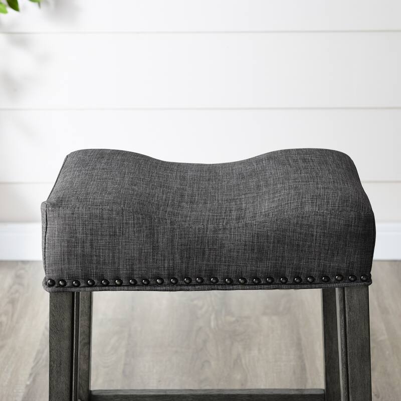 The Gray Barn Overlook Upholstered Backless Bar Stool (Set of 2)