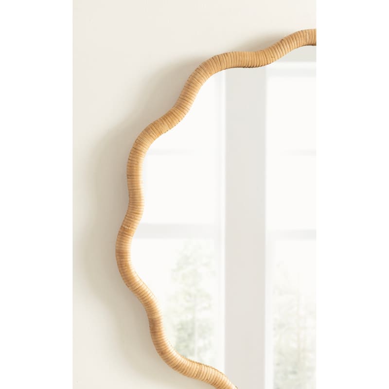 Kate and Laurel Rahfy Scallop Framed Wall Mirror - 26x26