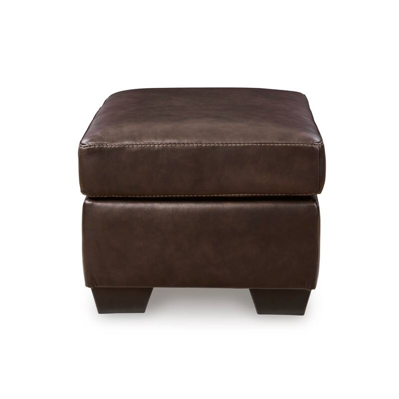 Roundhill Furniture Holmes Leather Upholstered Ottoman