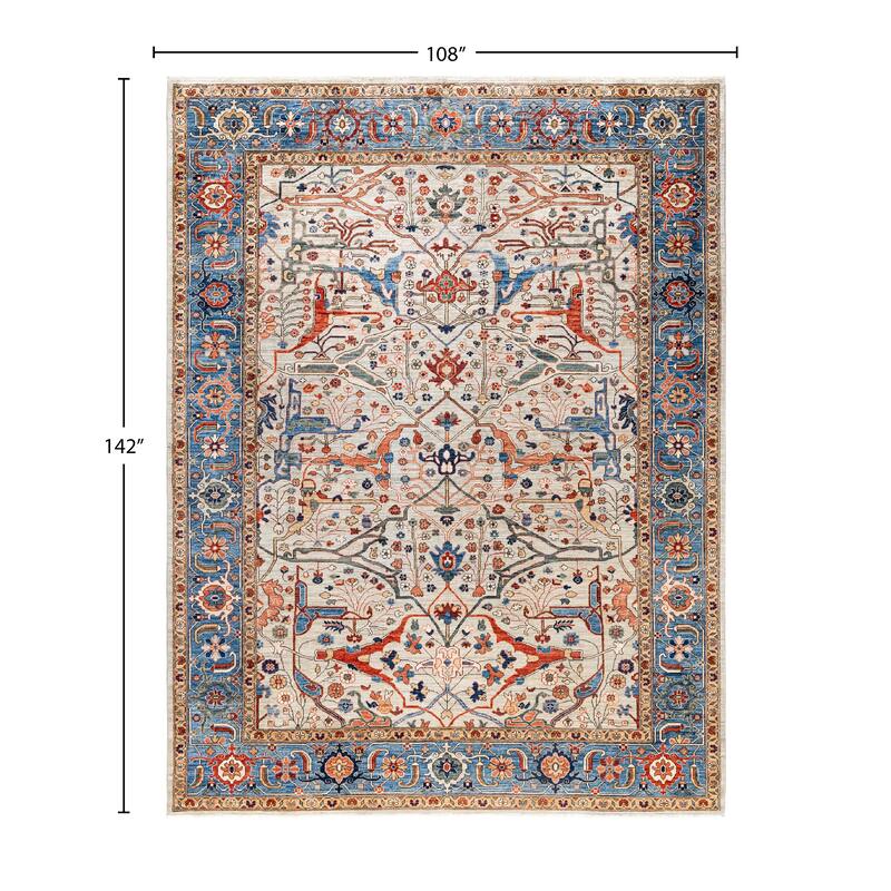 Serapi One-of-a-Kind Hand-Knotted Area Rug - Gray - 9' 0" x 11' 10"
