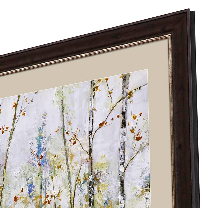 Birch Forest I Framed Art Giclee Under Glass - Green