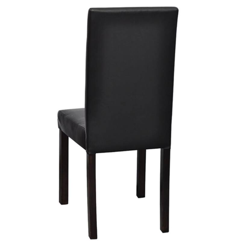 vidaXL Dining Chairs 4 pcs Black Faux Leather
