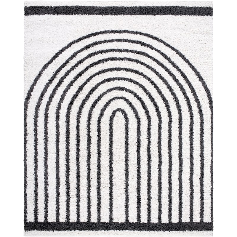 Livabliss Birmingham Playful Arches Plush Area Rug