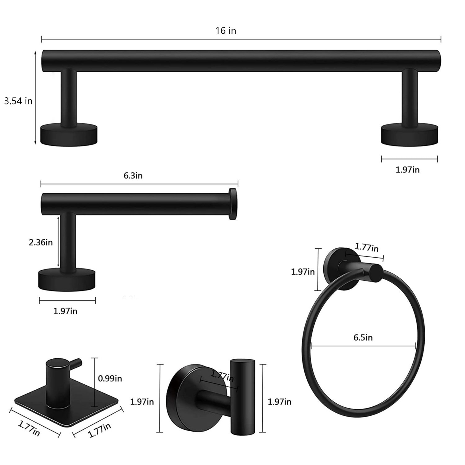 CERYPSA 4 Pieces Sets Brushed Nickel Bathroom Accessories