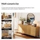 preview thumbnail 5 of 5, WAMPAT Wooden Reeded Baby Dresser For Bedroom, 61" 4-Door Cabinet For Kids, Mid Century Modern Closet Storage Organizer