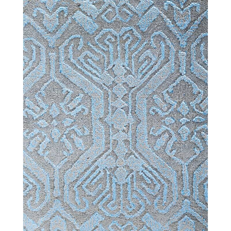 Ikat One-of-a-Kind Hand-Knotted Area Rug - Brown, 9' 1" x 12' 2" - 9' 1" x 12' 2"