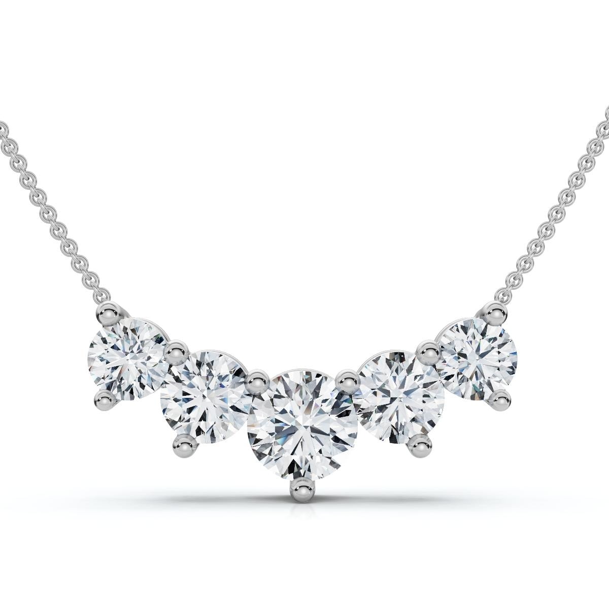 Bliss Diamond 3Ct Silvie Diamond Necklace Gold 18" Lab Grown