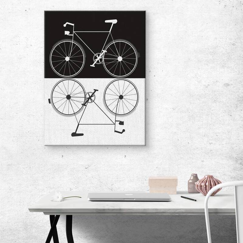 Two Bikes by Jan Weiss Canvas Art Print