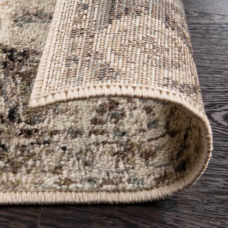 Superior Stretson Modern Farmhouse Medallion Slate Indoor Area Rug