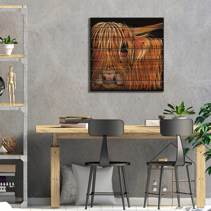 Butternut Print On Wood by Shirley Macarthur - Multi-Color