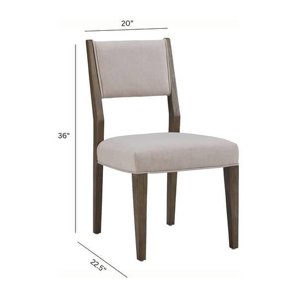 Magnussen Home Kavanaugh Weathered Kona Brown Upholstered Side Chair Two Pack - 20''W x 22.5''D x 36''H