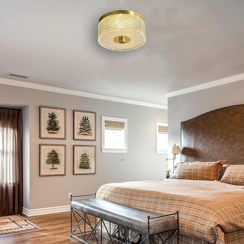 Modern bedroom light gold ceiling light metal hallway light - N/A