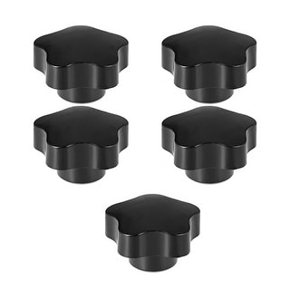 Othmro Star Knob Grip Handle M8 Diameter Brass Insert Female Thread Black Set of 5 Black Othmro Star Knob Grip Handle M8 Diameter Brass Insert Female Thread Black Set of 5 Black
