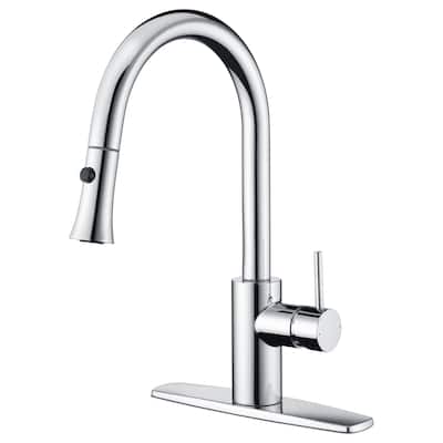 Ultra Faucets Euro Collection Single-Handle Kitchen Faucet With Pull-Down Spray