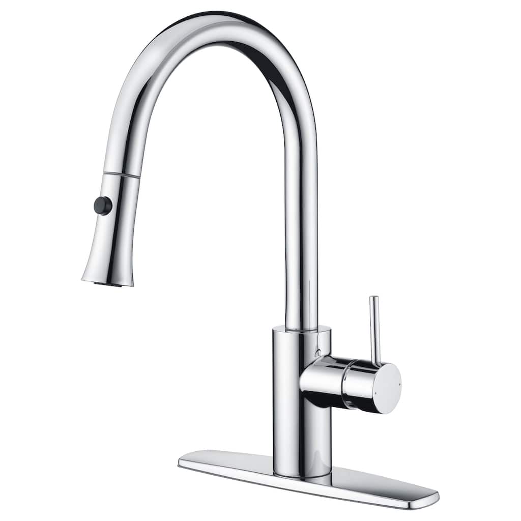 Ultra Faucets Euro Collection Single-Handle Kitchen Faucet With Pull-Down Spray