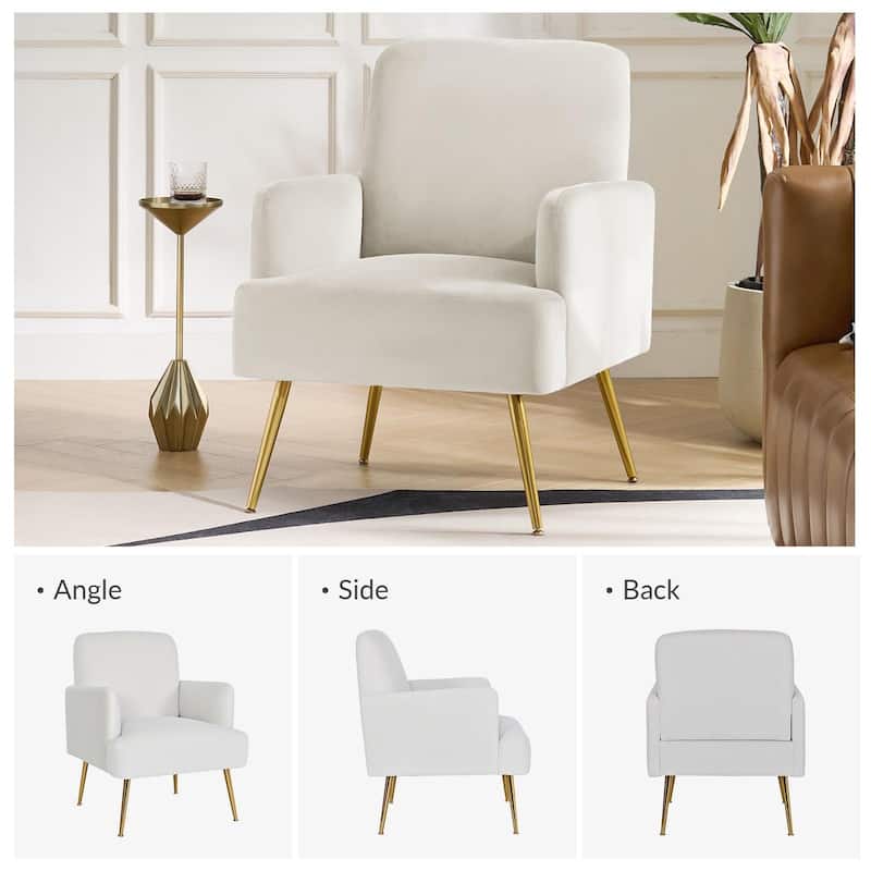 Ferrera Comfy Accent Armchair with Recessed Arms Set of 2