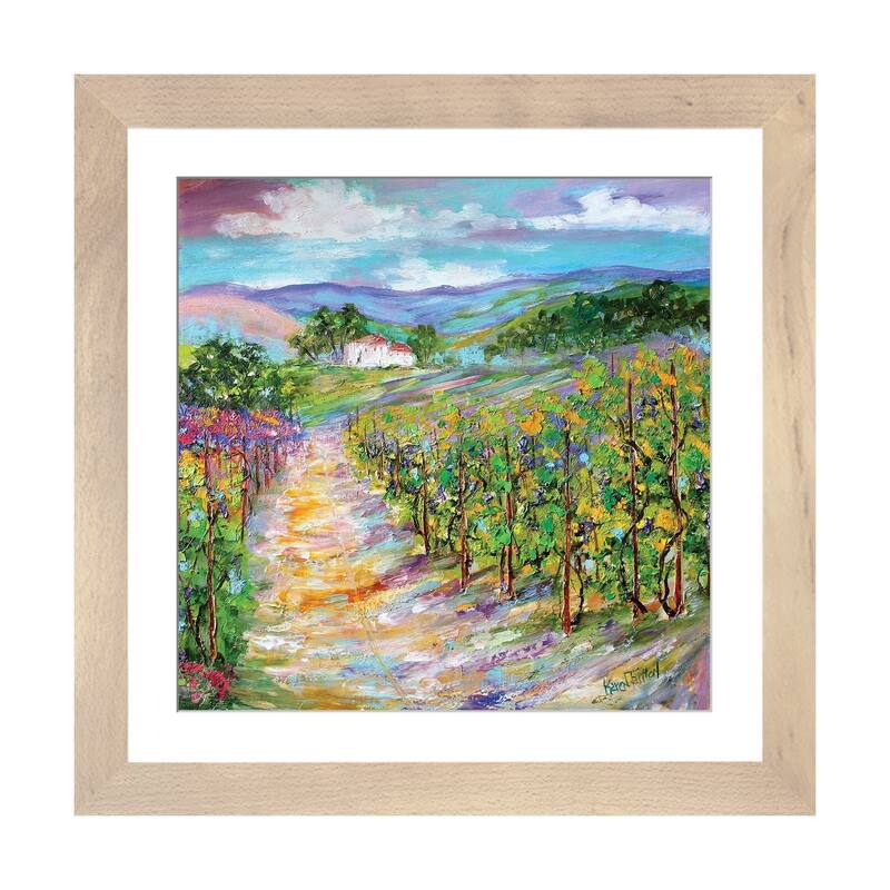 iCanvas "Original Oil Painting Napa Valley California" by Karen Tarlton - Natural - 24x24x1