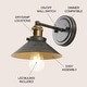 preview thumbnail 24 of 176, JONATHAN Y Florence Metal Shade Sconce