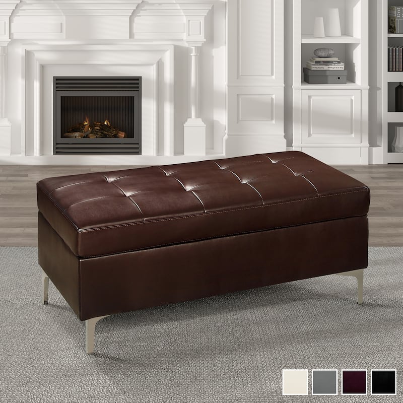 McCafferty Faux Leather Cocktail Ottoman