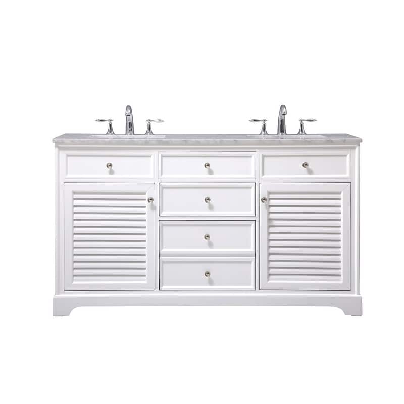 Contemporary 60" Double Bathroom Vanity Set