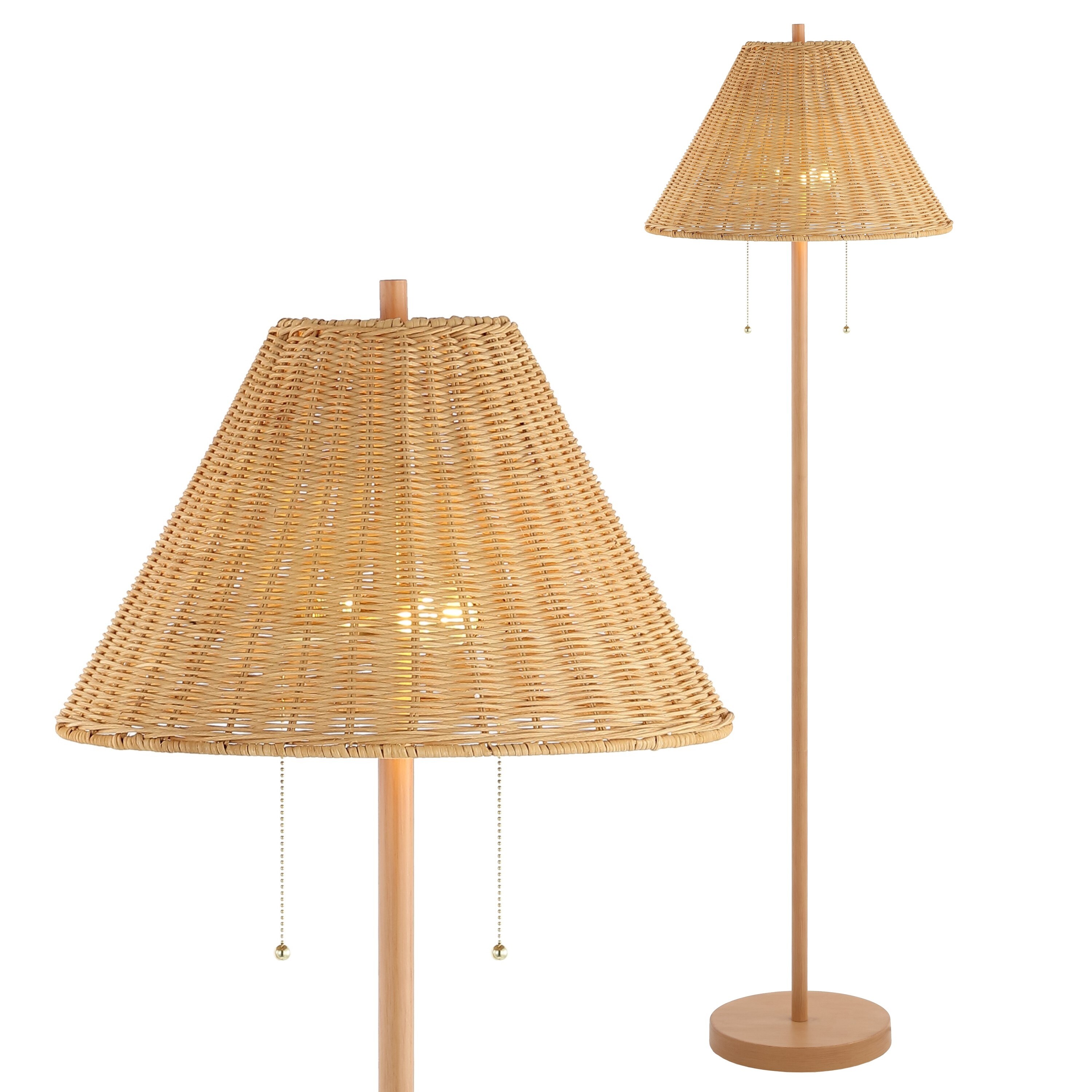 thumbnail image 2 of Boho Standing Tall Lamps With Foot Switch, Boho Floor Lamp With... 2 of 12