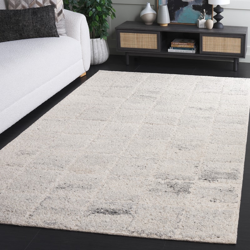 SAFAVIEH Handmade Harvest Imeria Modern Contemporary Wool Rug - 4' x 6' - Silver/Grey
