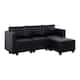 Option Sofa with Ottoman,Black