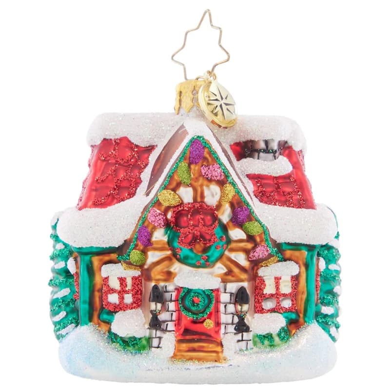 The Coziest Cottage Gem Glass Christmas Ornament 1021425