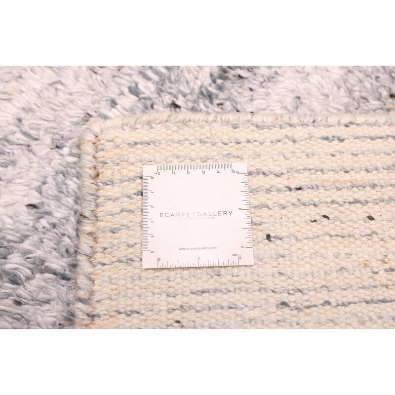 ECARPETGALLERY Hand-knotted Tangier Grey Wool Rug - 4'11 x 8'3