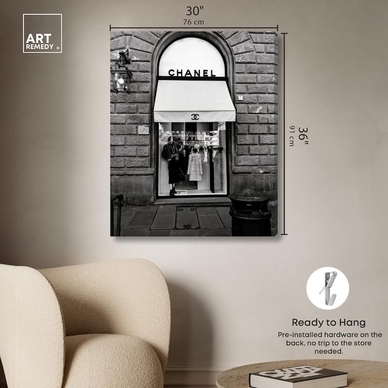 Fashion House Window Canvas by Art Remedy, Gallery Wrapped