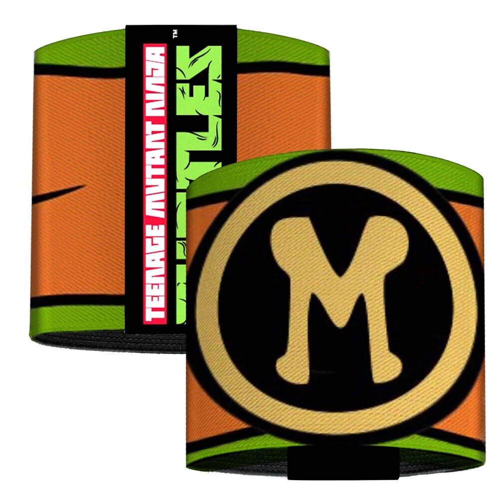 Shop Michelangelo Belt Logo Green Orange Black Yellow Elastic Wrist Cuff Overstock 17169350