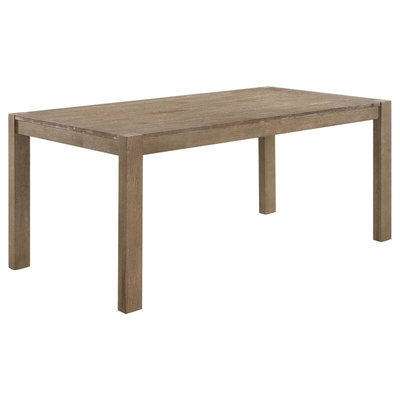 Scott Dining Table, Recessed Apron, Rectangular Brown Hardwood 71 Inch
