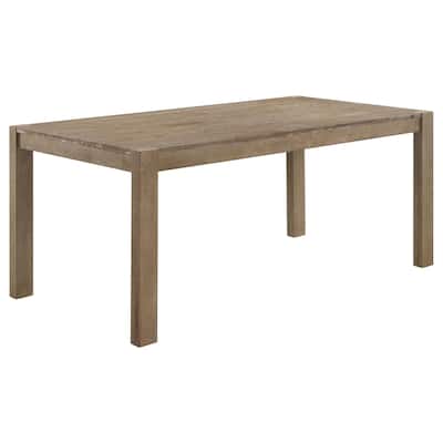 Scott Dining Table, Recessed Apron, Rectangular Brown Hardwood 71 Inch