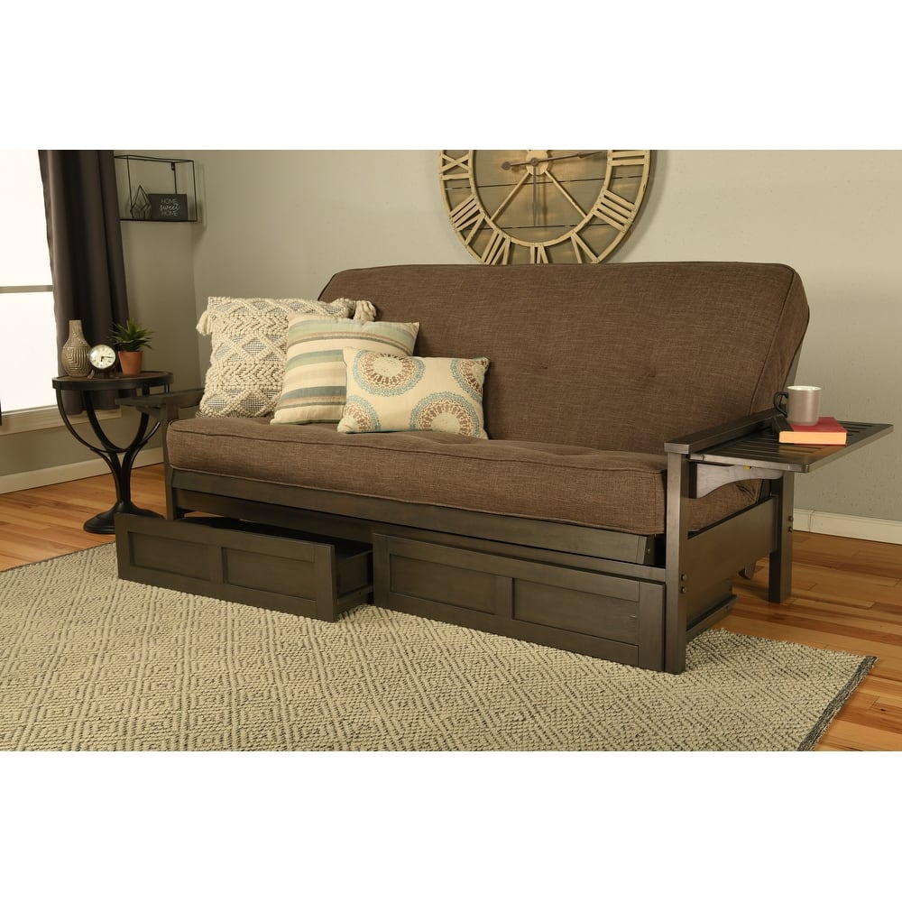 Somette Alamosa Sofa Sleeper with Storage Drawers and Mattress - Full