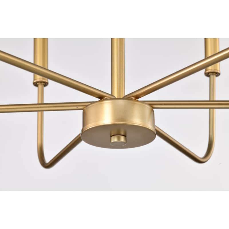 Triona 22 Inch Modern Classic Gold Chandelier 6 Light - N/A