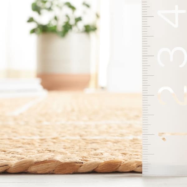 SAFAVIEH Handmade Natural Fiber Nelke Farmhouse Border Jute Rug