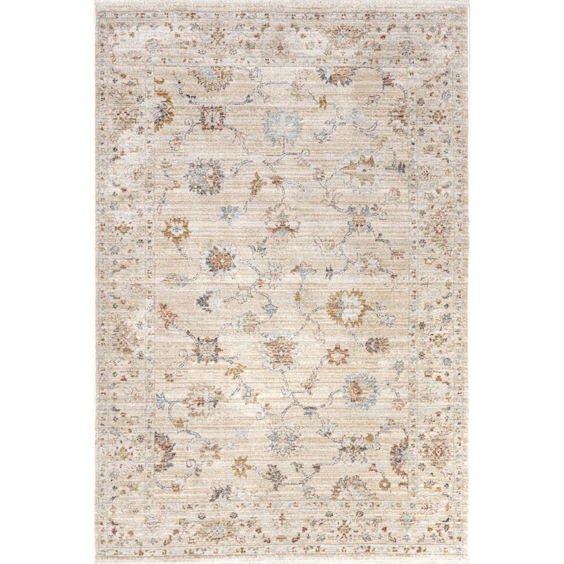 Nuloom Porter Faded Medallion Fringe Area Rug