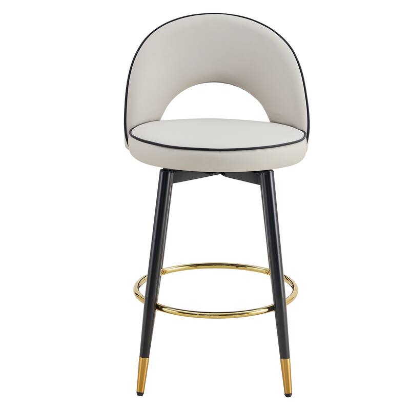 360°Rotatable Upholstered Bar Chair Side Chair Set Of 2