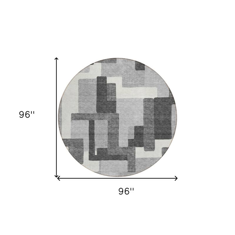 HomeRoots Abstract Transitional Rectangle Outdoor Rug