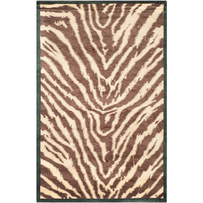 SAFAVIEH Couture Hand-knotted Tibetan Zeqje Modern Wool Rug