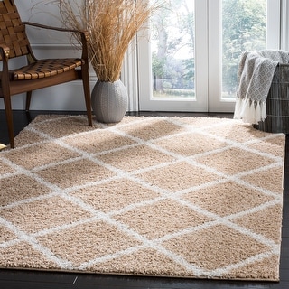 SAFAVIEH New York Shag Friedliese Trellis 1.2-inch Thick Rug