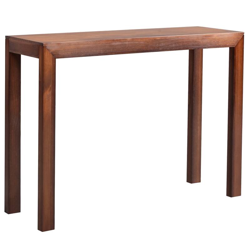 Pinewood Entryway Table Console with Sturdy Surface 220 lbs - 46.1 x 11.8 x 31.9 in - Walnut