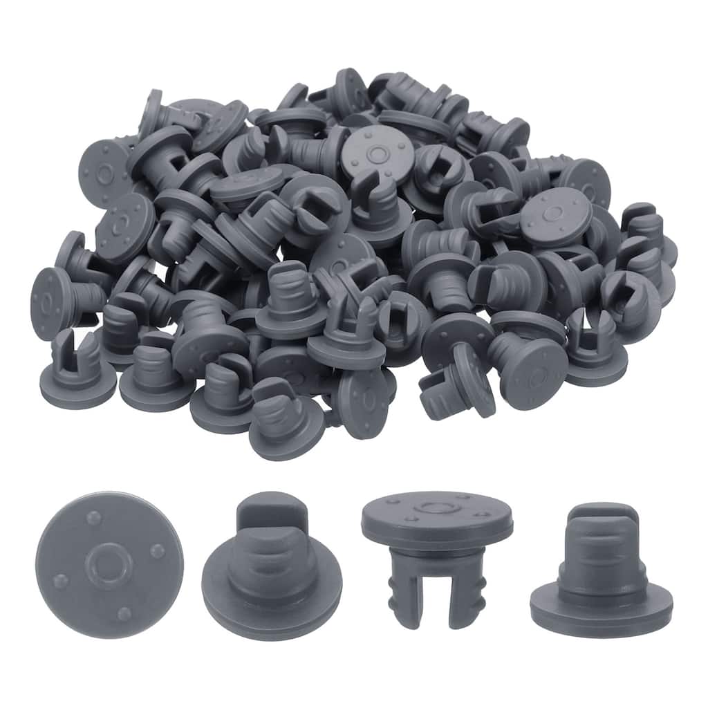 7.5mm/0.3" Vials Rubber Stoppers, Two Legs Butyl Rubber Stopper, Grey