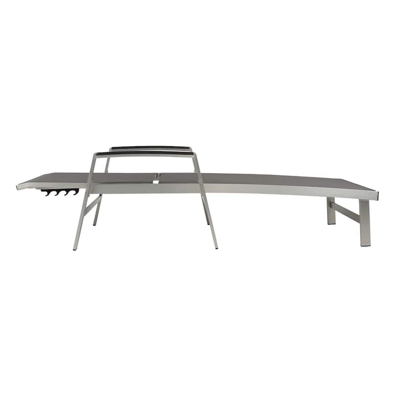 Oxton Outdoor Aluminum Chaise Lounge by Christopher Knight Home