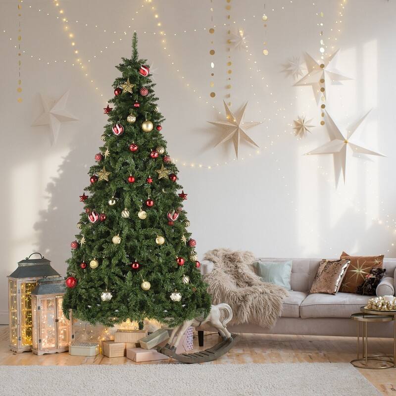 7.5ft 600 Lights Warm Color 8 Modes 1200 Branches Christmas Tree - N/A