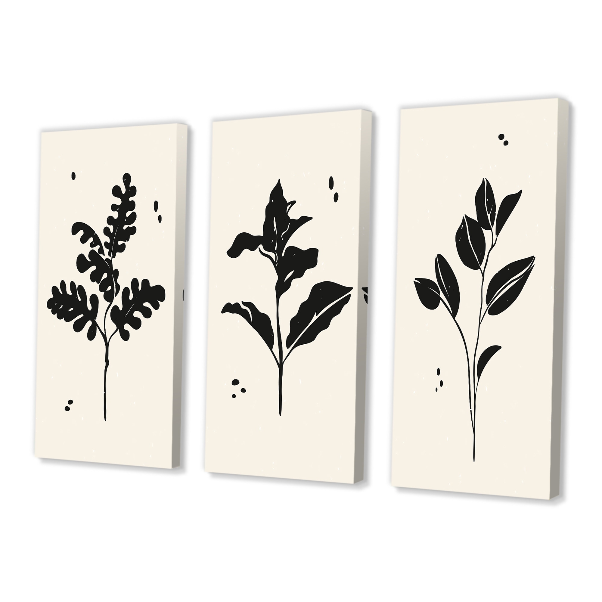 Designart Monochrome Vintage Minimal Geometrics XIII - Modern Abstract Wall Art Print for Contemporary Home Decor-image